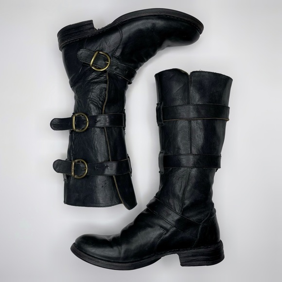 FIORENTINI + BAKER Black Eternity Boots 3 Buckle Artisan Leather Size EU 37 US 7 - Picture 6 of 16